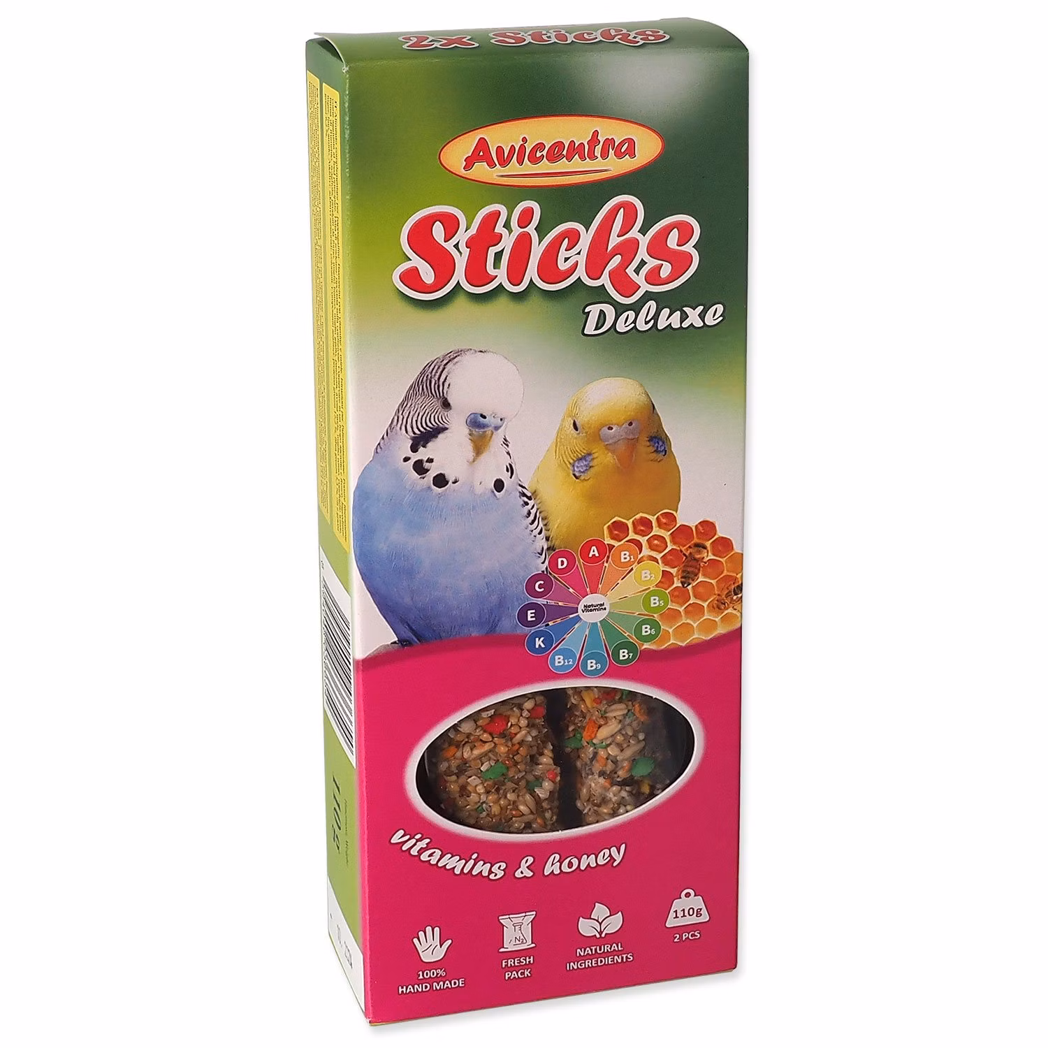 Tyčinka Avicentra Deluxe andulka, s vitamínmi a medom 2ks