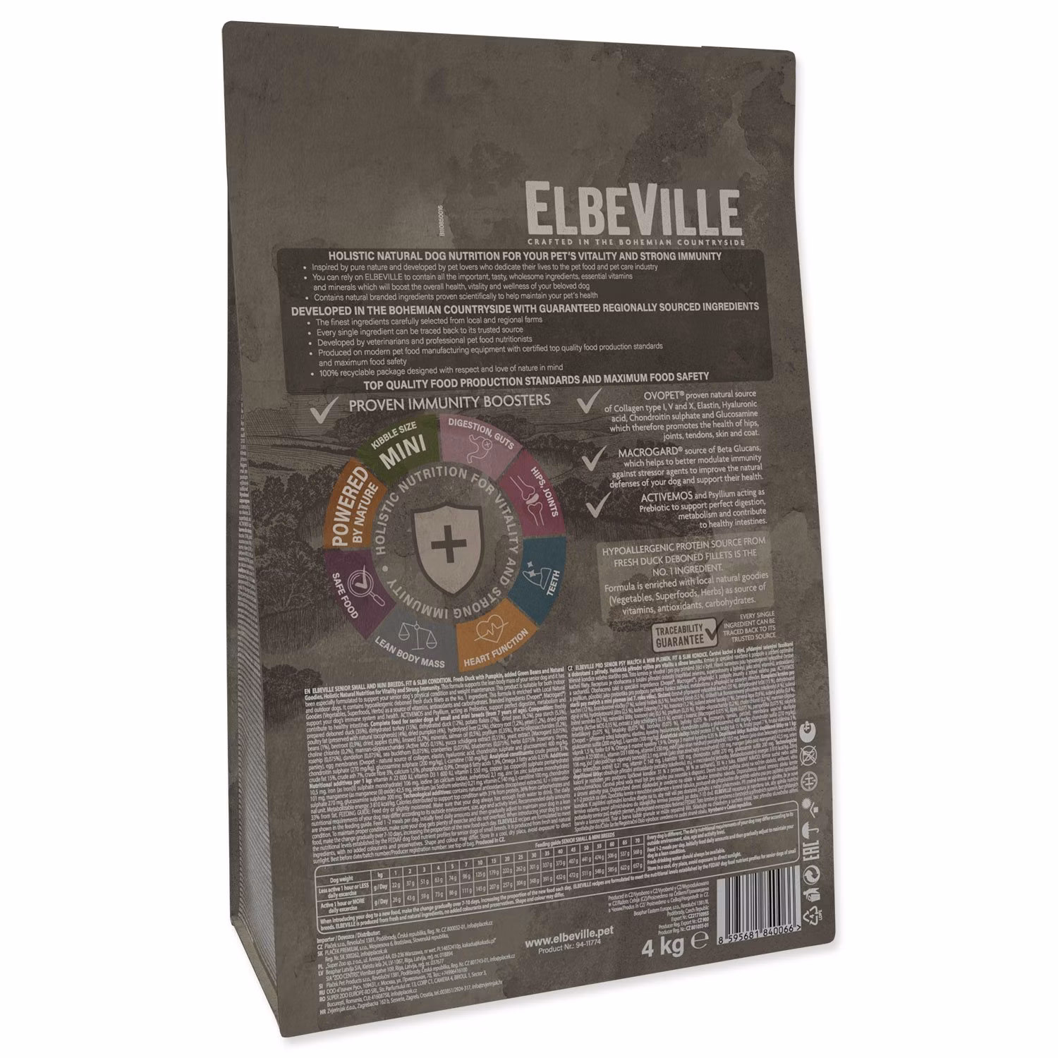 Krmivo ELBEVILLE Senior Mini Fit and Slim Condition Fresh Duck 4kg
