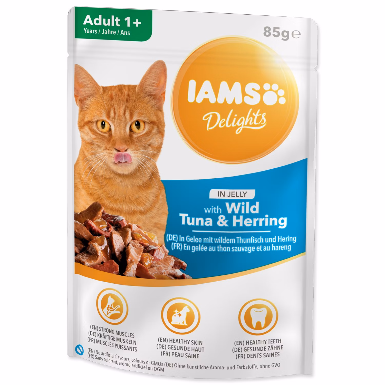 Kapsička IAMS Delights Adult tuniak a sleď v želé 85g