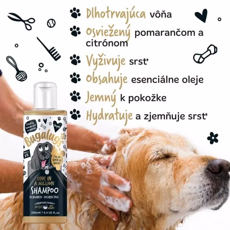 Bugalugs luxusný šampón pre psov – vôňa One in a Million - 250 ml