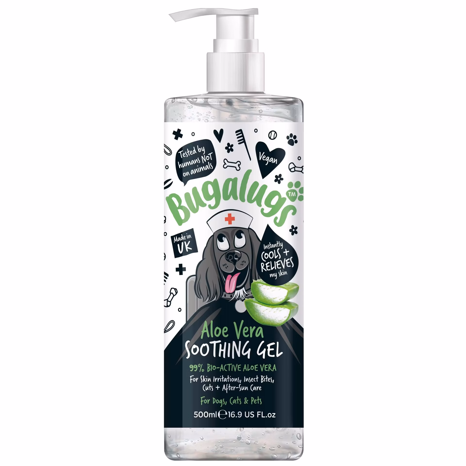 Bugalugs upokojujúci gél pre psov s aloe vera - 500 ml