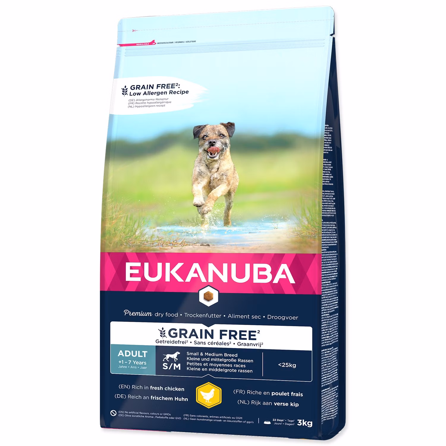 Krmivo EUKANUBA Adult Small & Medium Grain Free Chicken 3kg