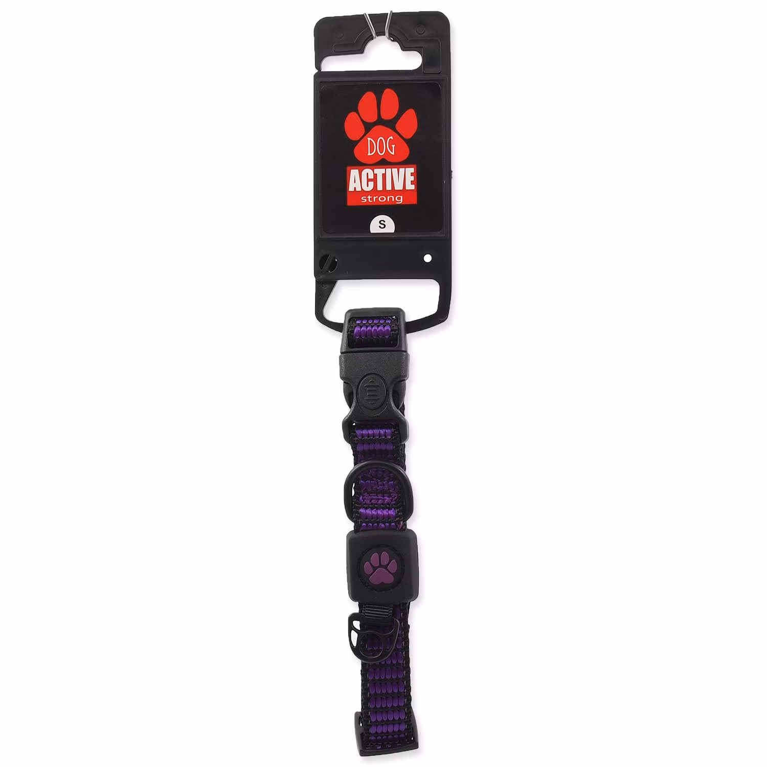 Obojok Active Dog Strong S fialový 1,5x27-37cm