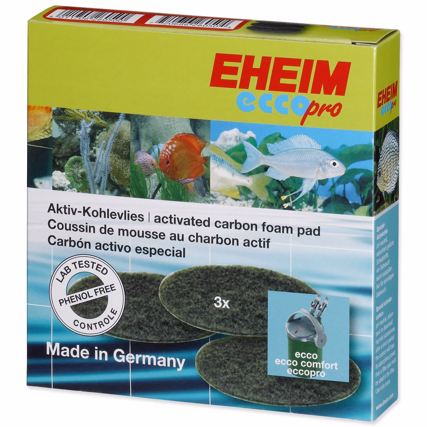 Náplň Eheim molitan uhlíkový jemný Ecco pro 130/200/300 3ks