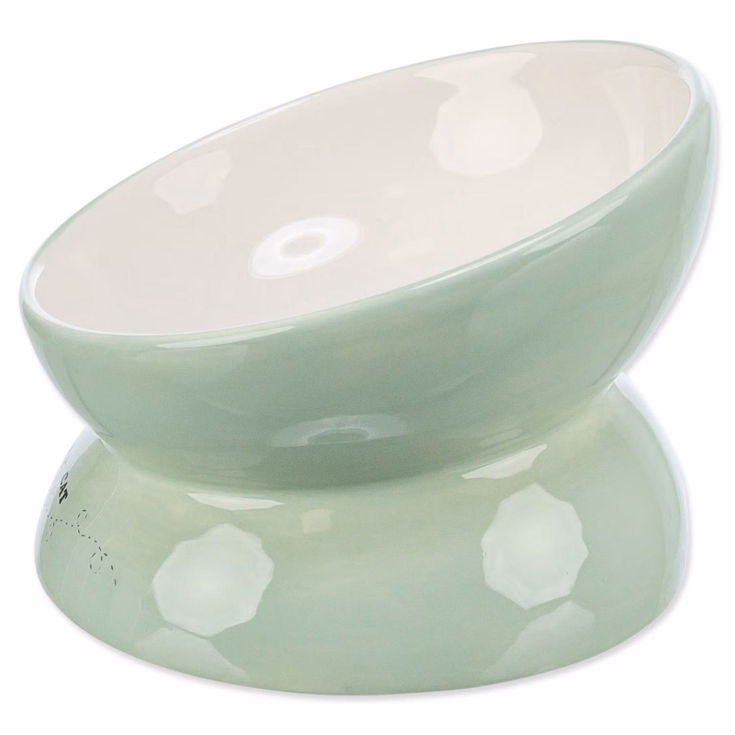 Miska Trixie zvýšená, ergonomická, keramická, šajvejová/biela 0.15 l/ø 13 cm