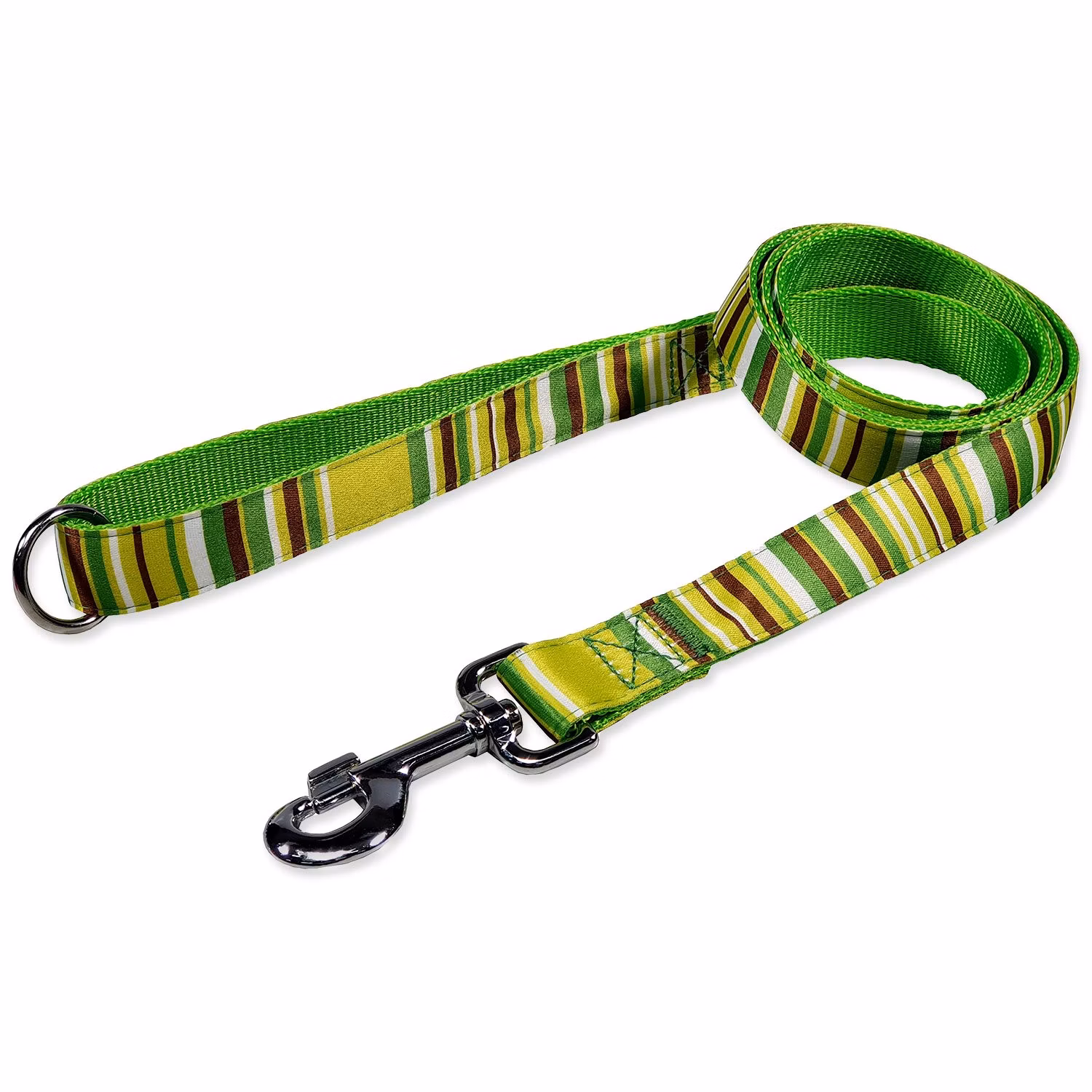 Vodítko BAF nylon proužky zelené 2,5x150cm