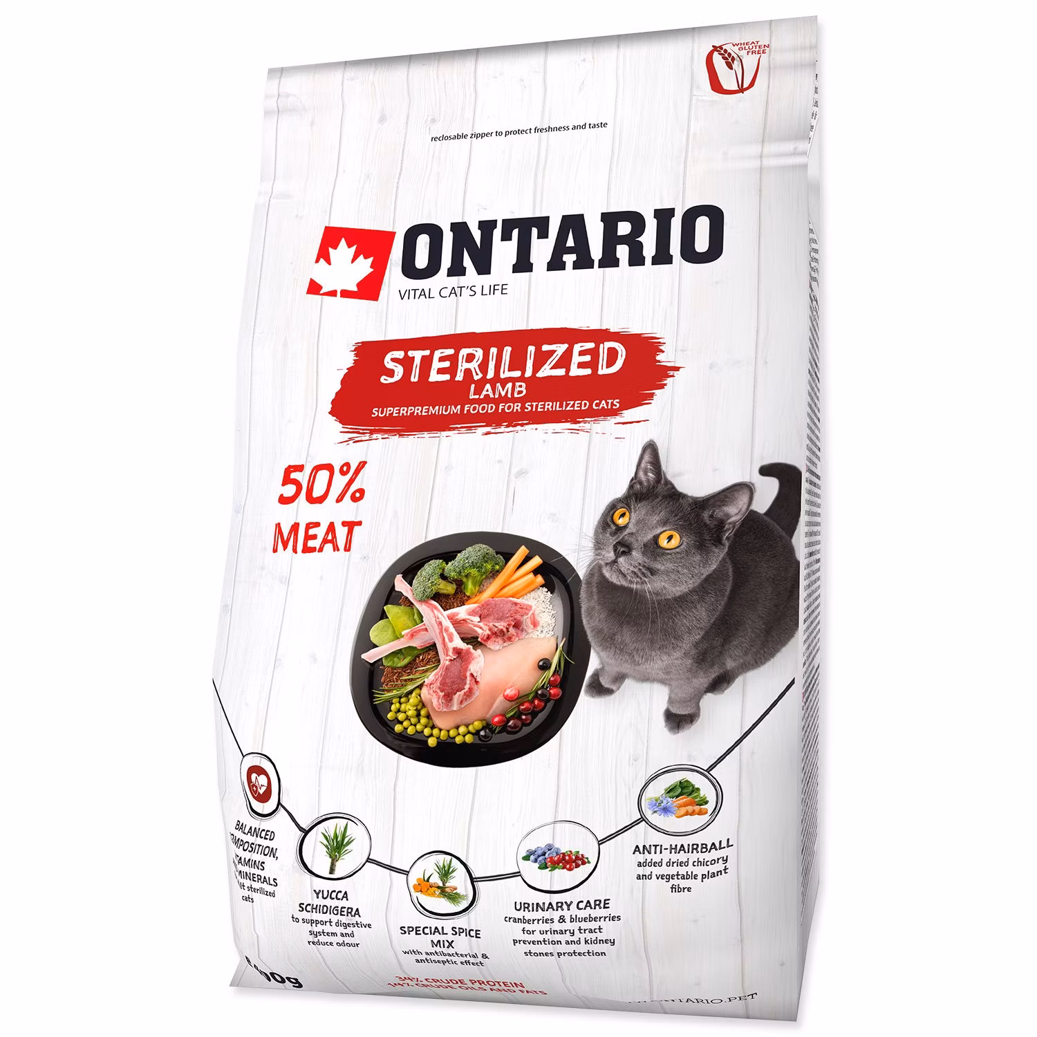 Krmivo Ontario Cat Sterilised Lamb 0,4kg