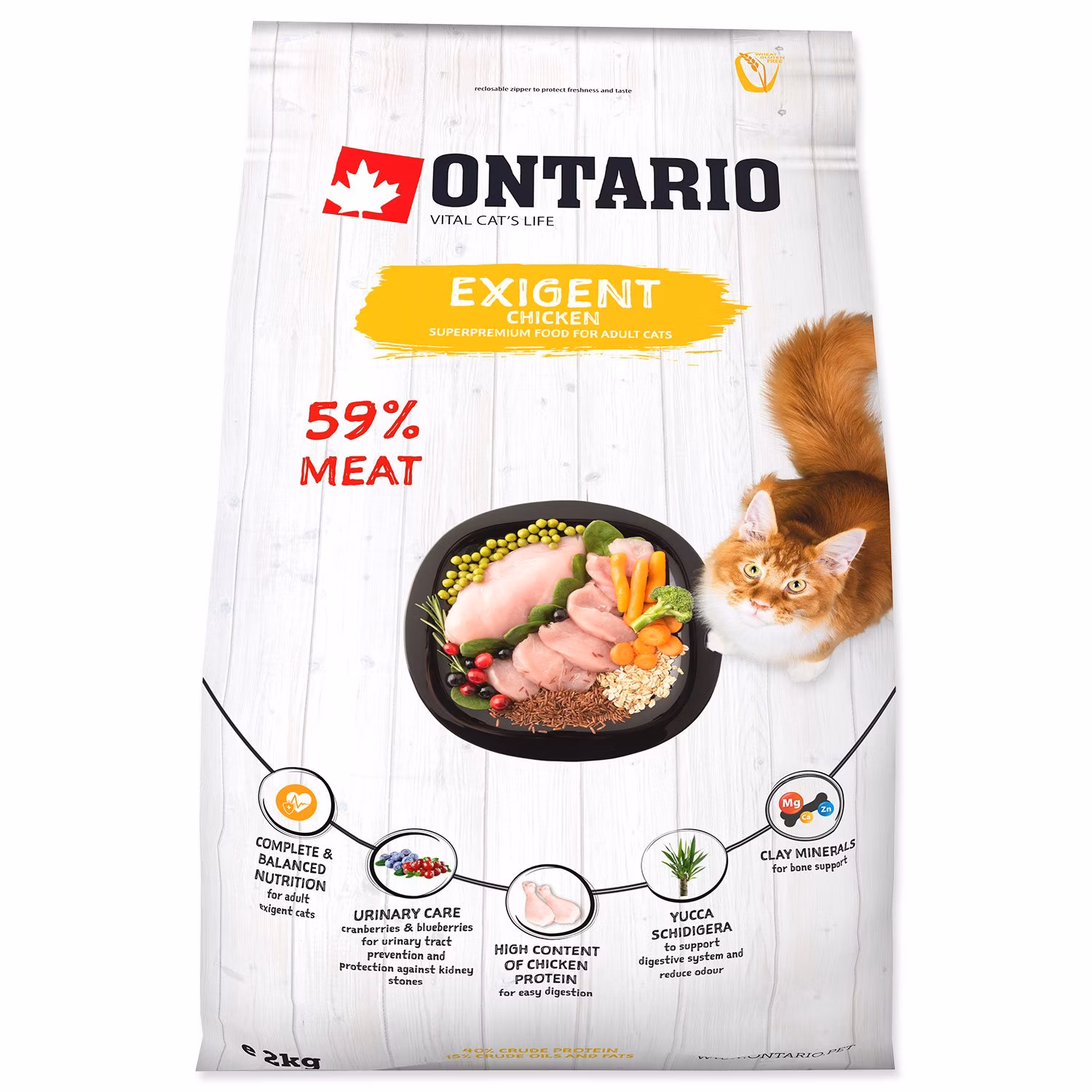 Krmivo Ontario Cat Exigent 2kg