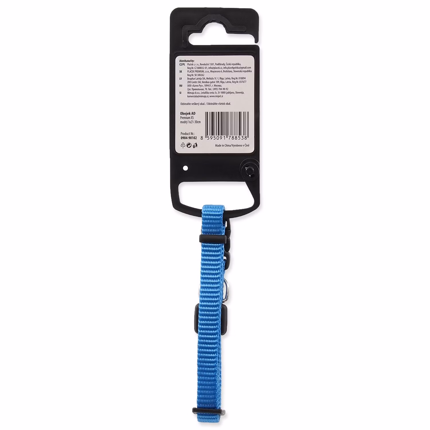 Obojok Active Dog Premium XS modrý 1x21-30cm