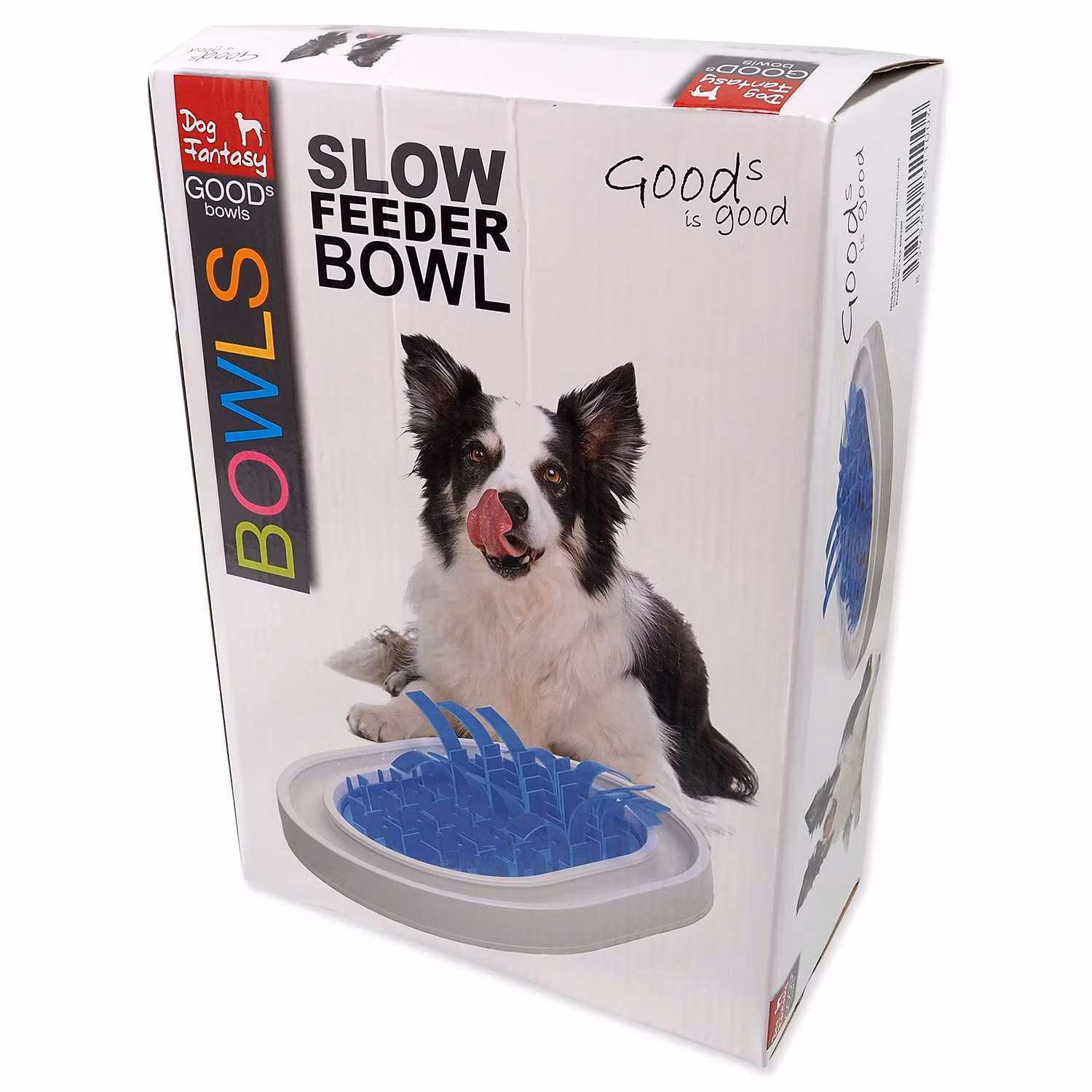 Miska Dog Fantasy Puzzle spomaľovacia proti hltaniu modrá 40x30x10,9cm