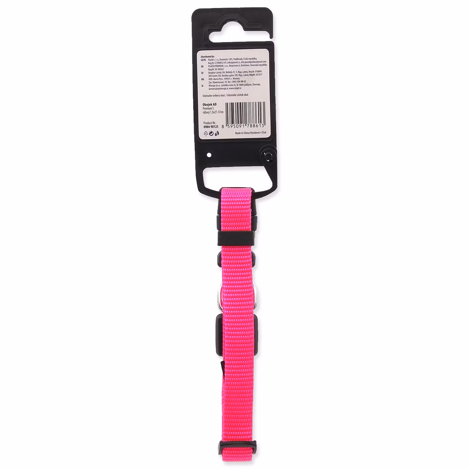 Obojok Active Dog Premium S ružový 1,5x27-37cm