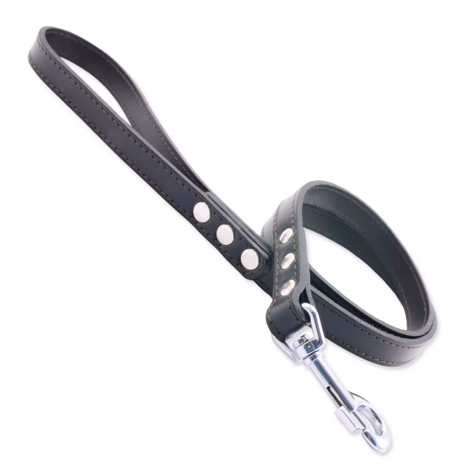 Vodítko Tamer Kožené Klasik čierne, šírka 1,9cm, dĺžka 115cm
