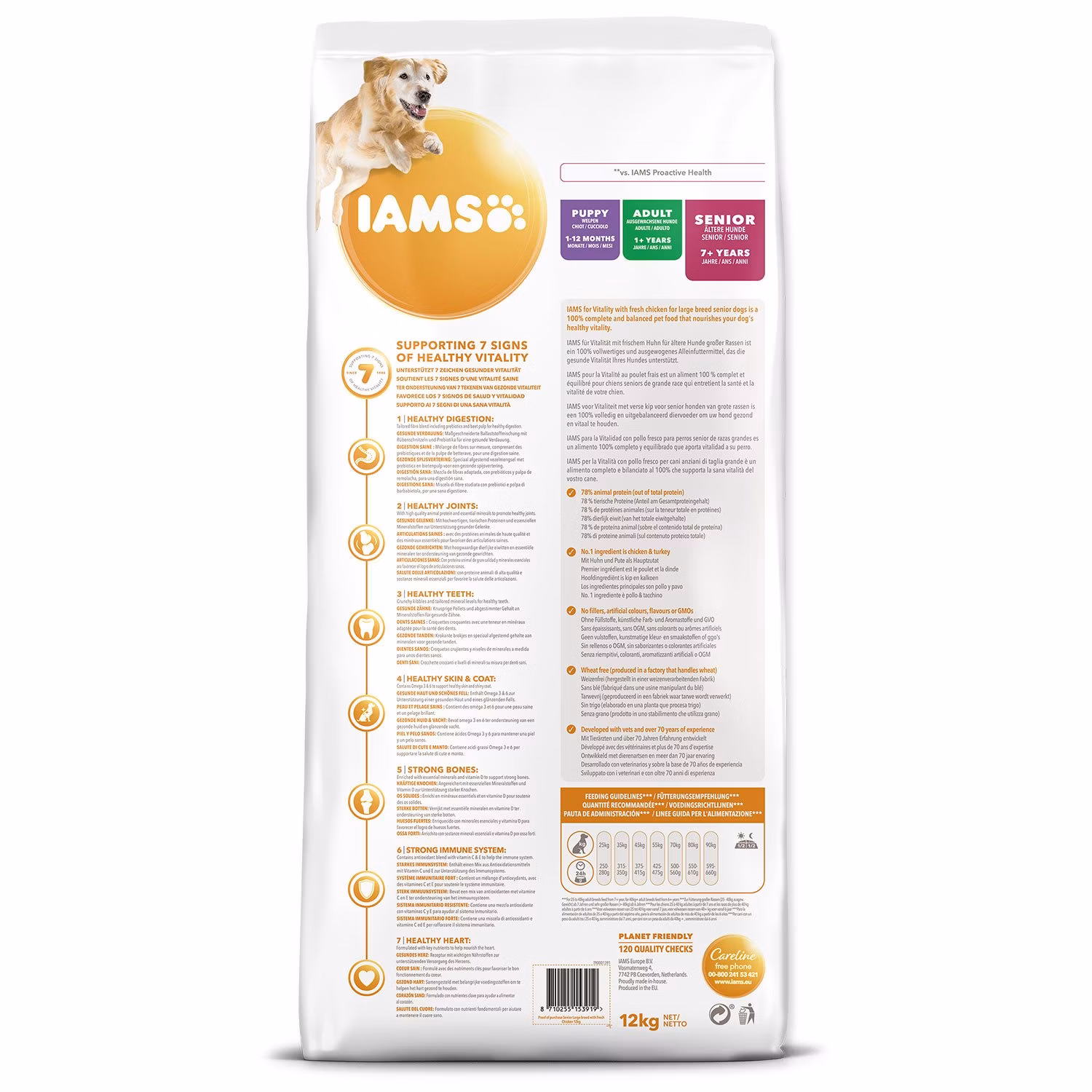 Krmivo IAMS Dog Senior Large Chicken 12kg