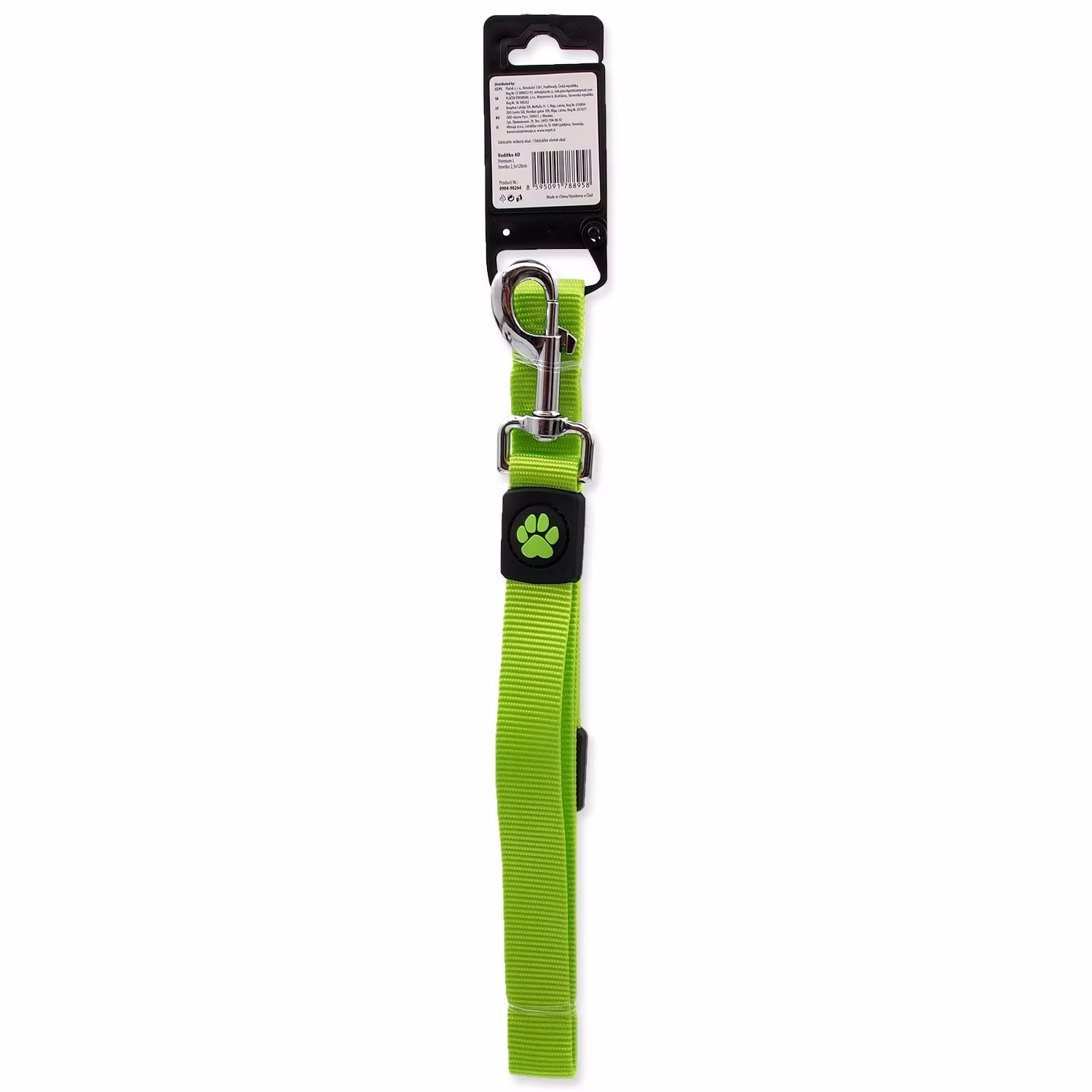 Vodítko Active Dog Premium L limetka 2,5x120cm