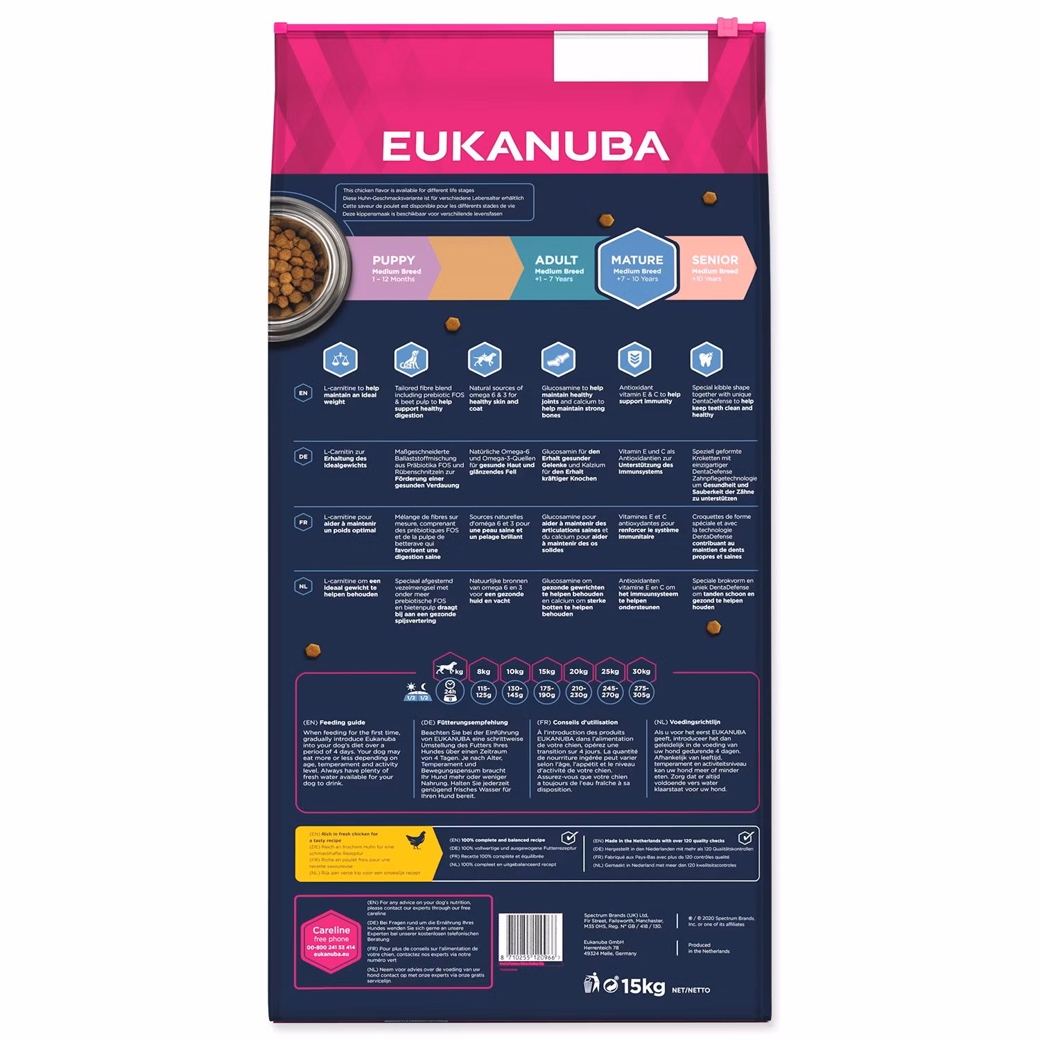 Krmivo EUKANUBA Mature Medium 15kg