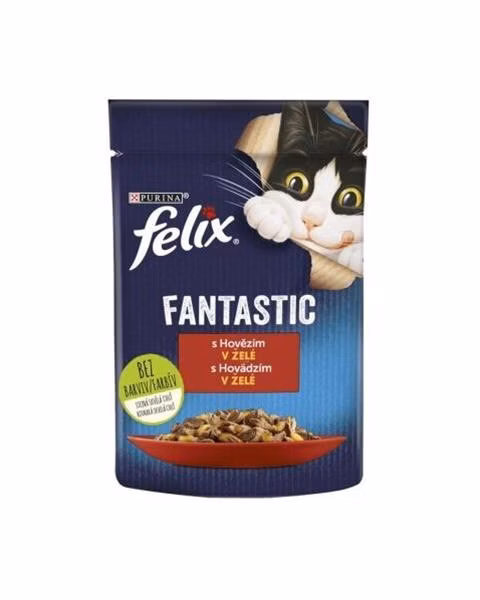 Nestlé FELIX Fantastic cat hovädzie želé kapsička 26x85 g