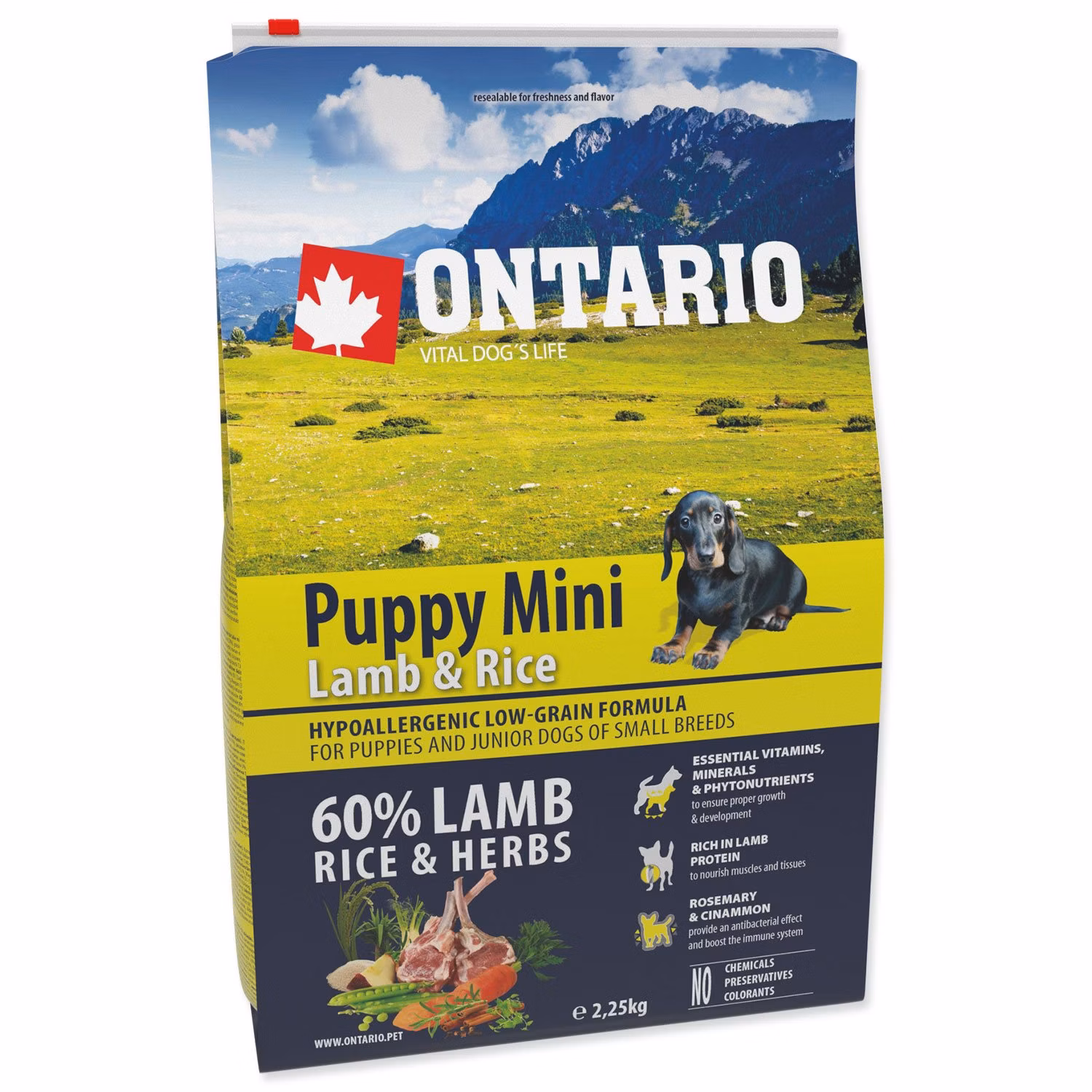Krmivo Ontario Puppy Mini Lamb & Rice 2,25kg