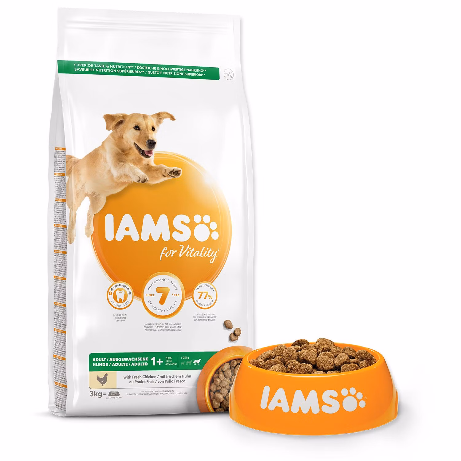 Krmivo IAMS Dog Adult Large Chicken 3kg