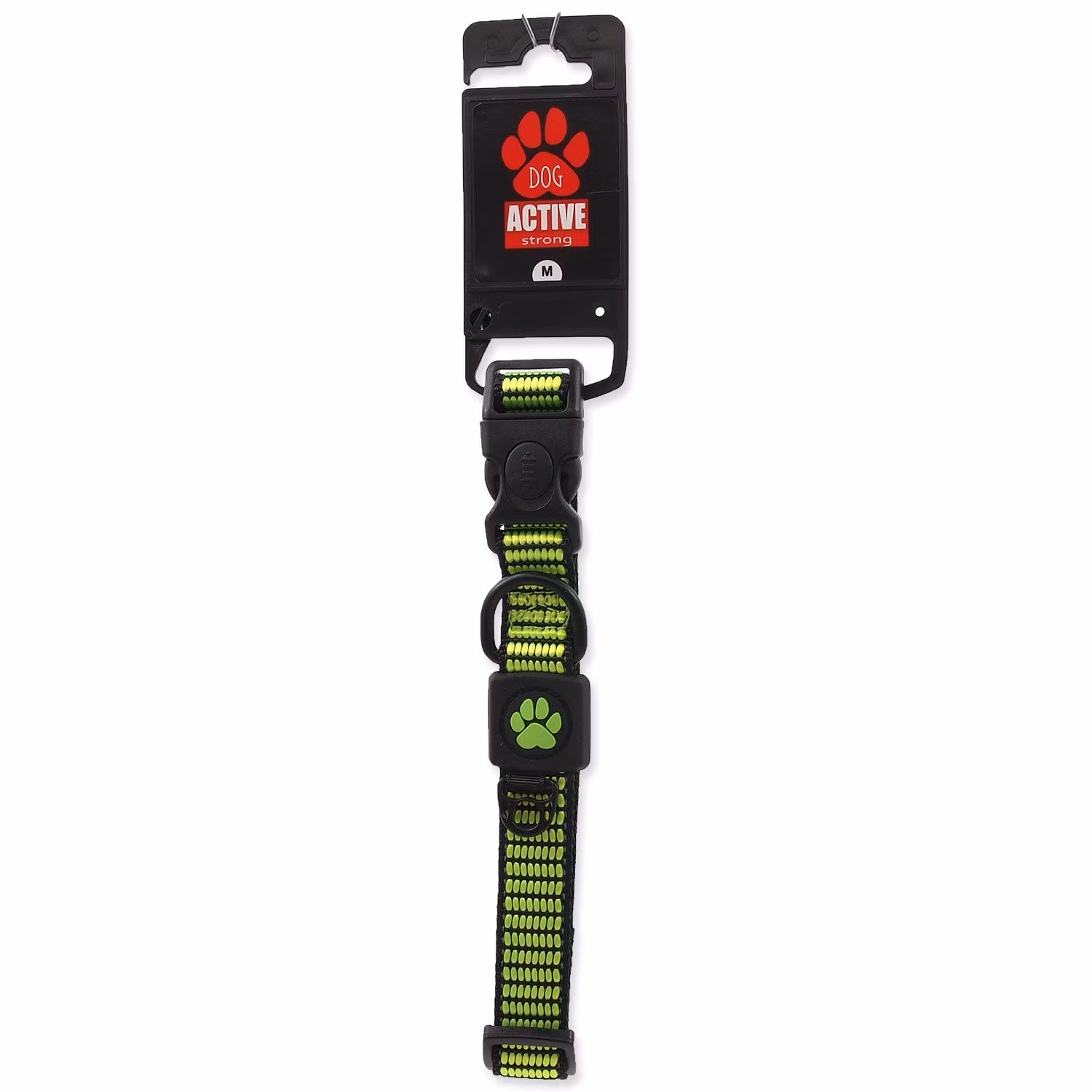 Obojok Active Dog Strong M limetka 2x34-49cm