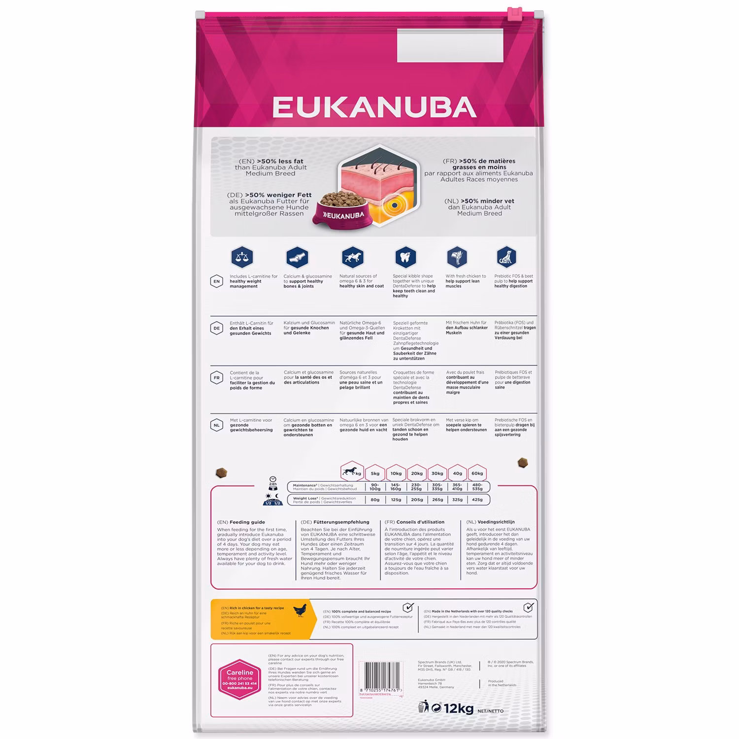 Krmivo EUKANUBA Daily Care Excess Weight 12kg
