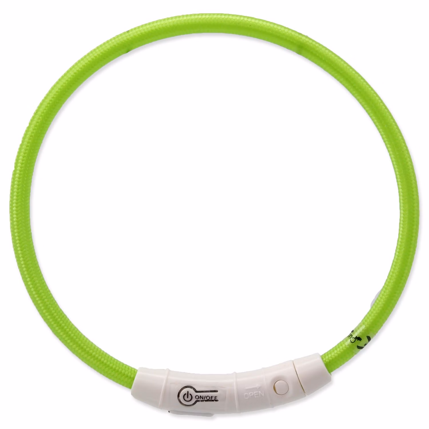 Obojok Dog Fantasy LED nylon zelený 45cm