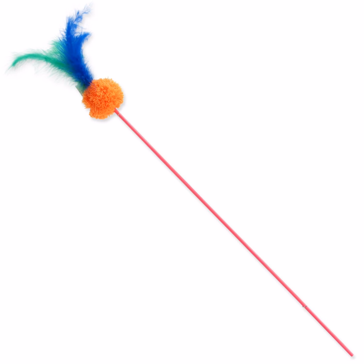 Hračka Magic Cat palička loptička plyš s pierkami 18cm+46cm 24ks