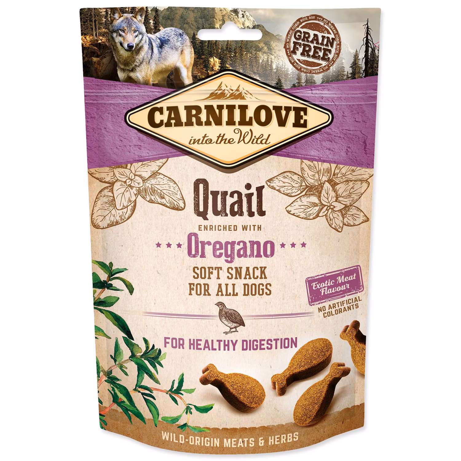 Pochúťka Carnilove Dog Soft Snack prepelica s oreganom 200g