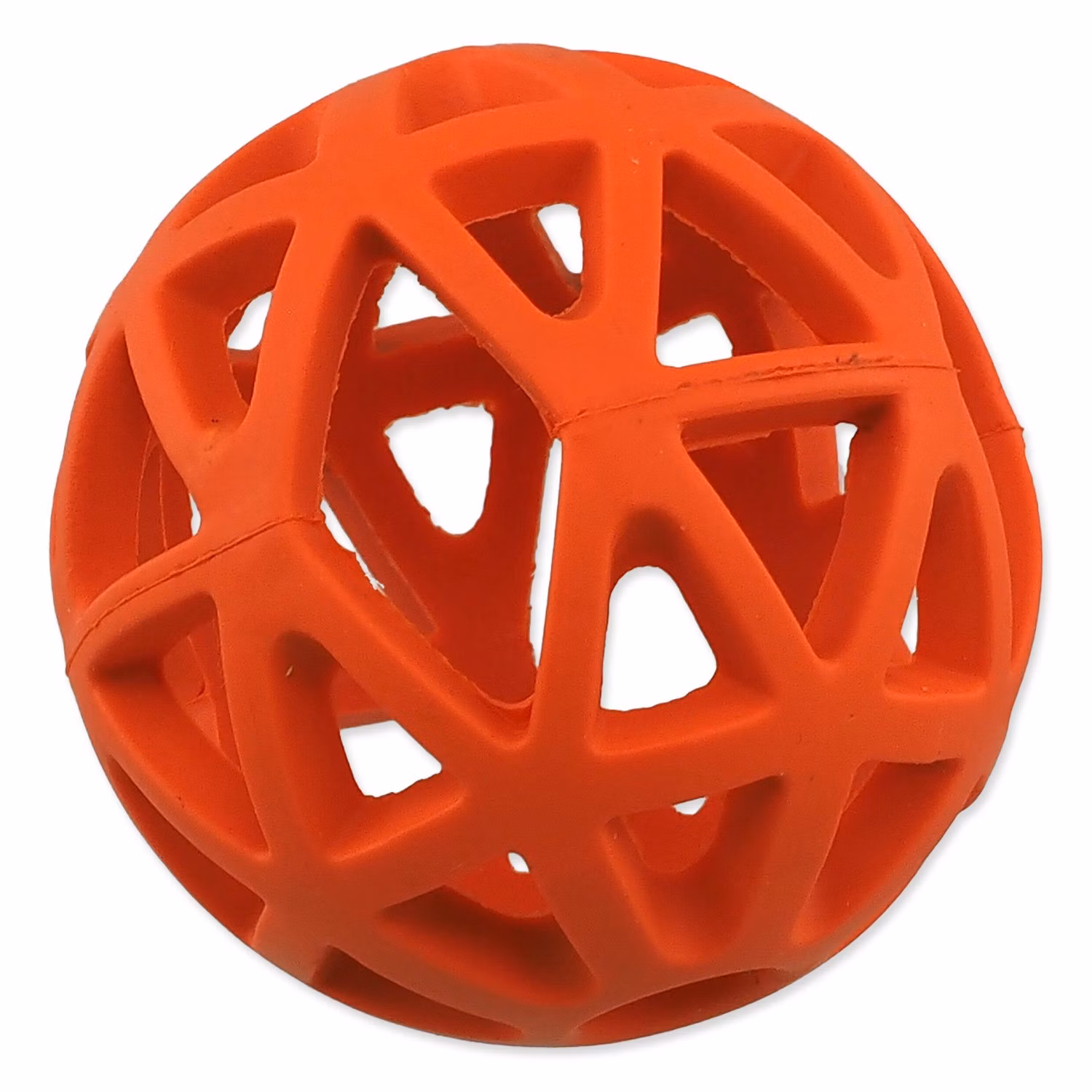 Hračka Dog Fantasy lopta dierovaná oranžová 7cm