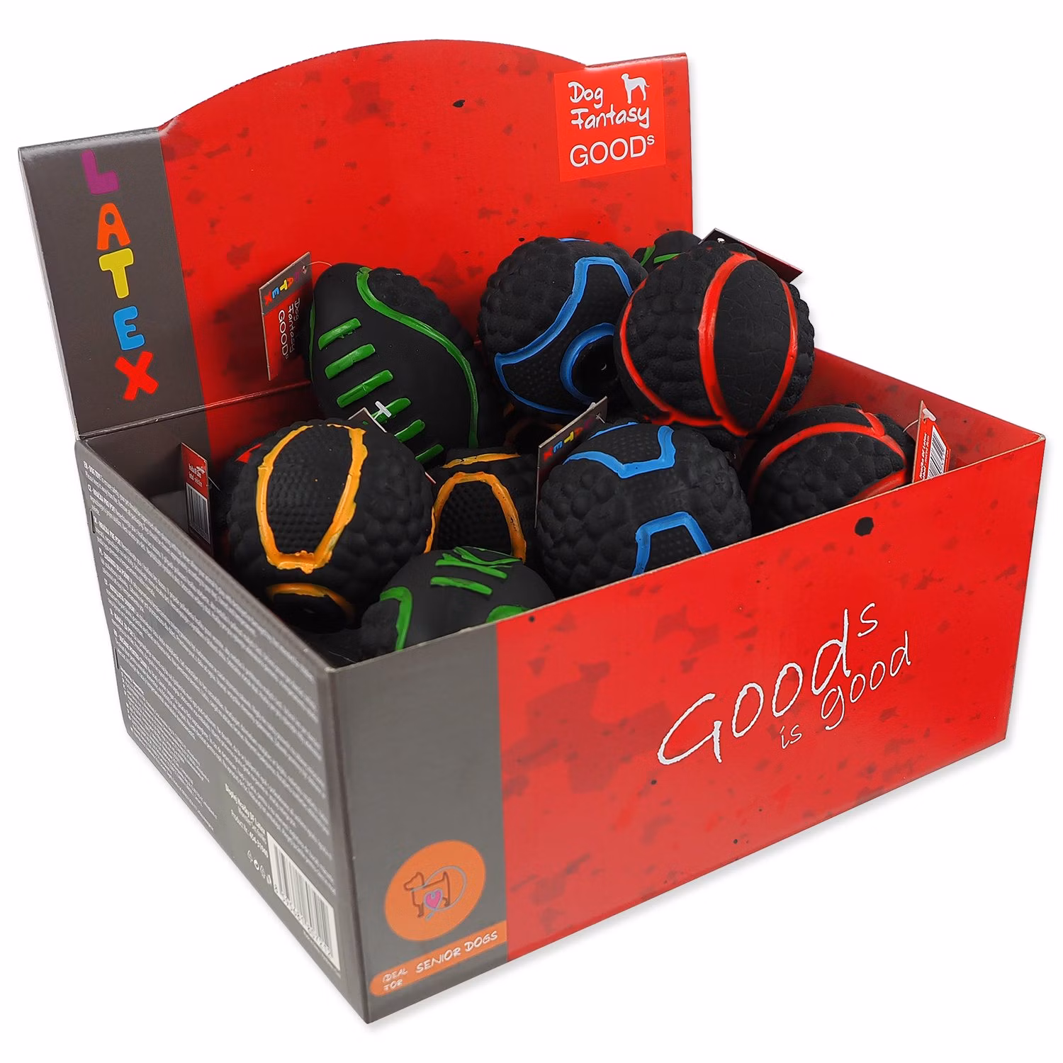 Displej Hračky Dog Fantasy Latex Sport Balls 20ks