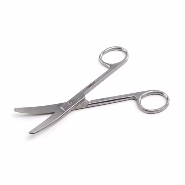 Nožnice chirurgické KRUUSE Grazil zahnuté T/T 140 mm