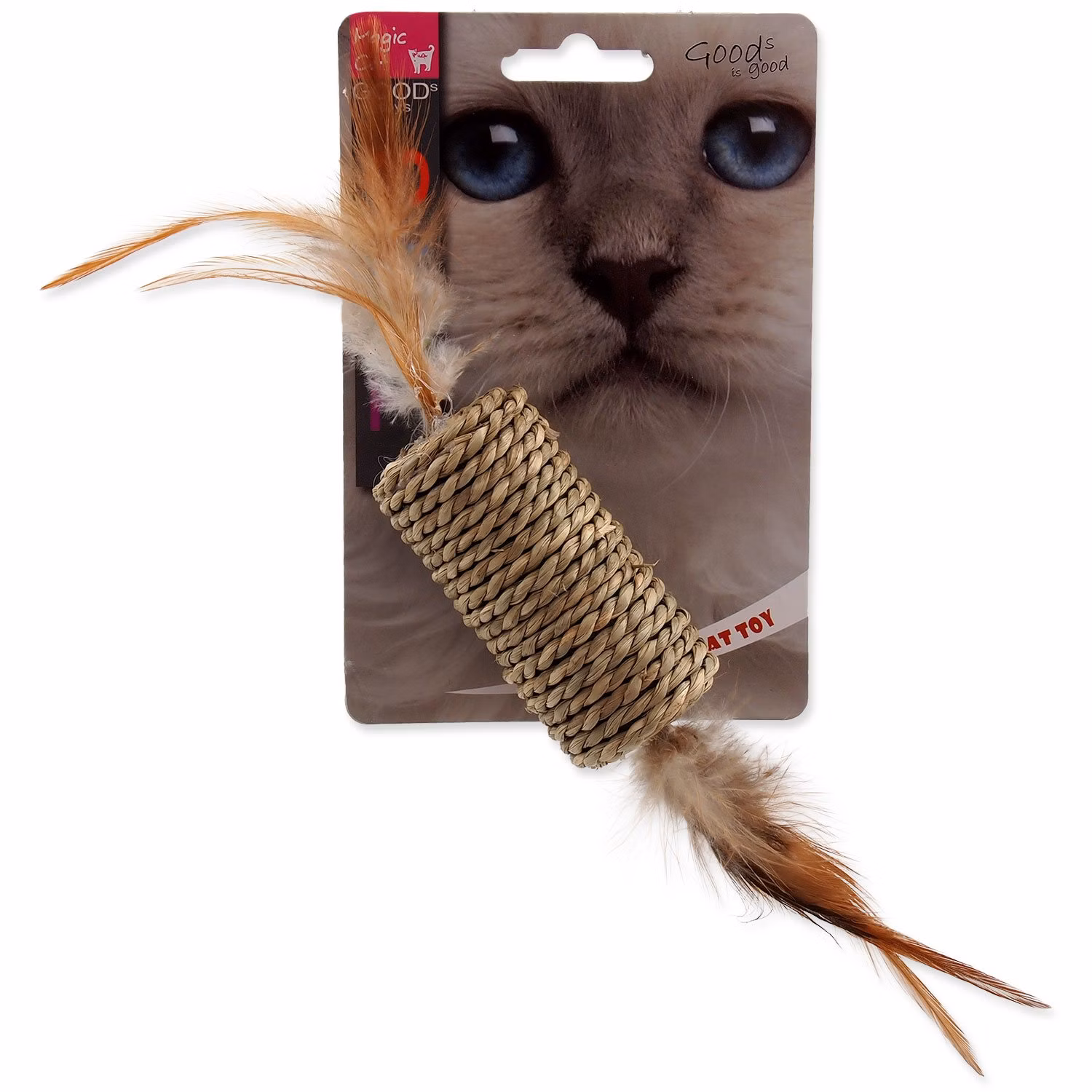 Hračka Magic Cat valček morská tráva s pierkami 19cm