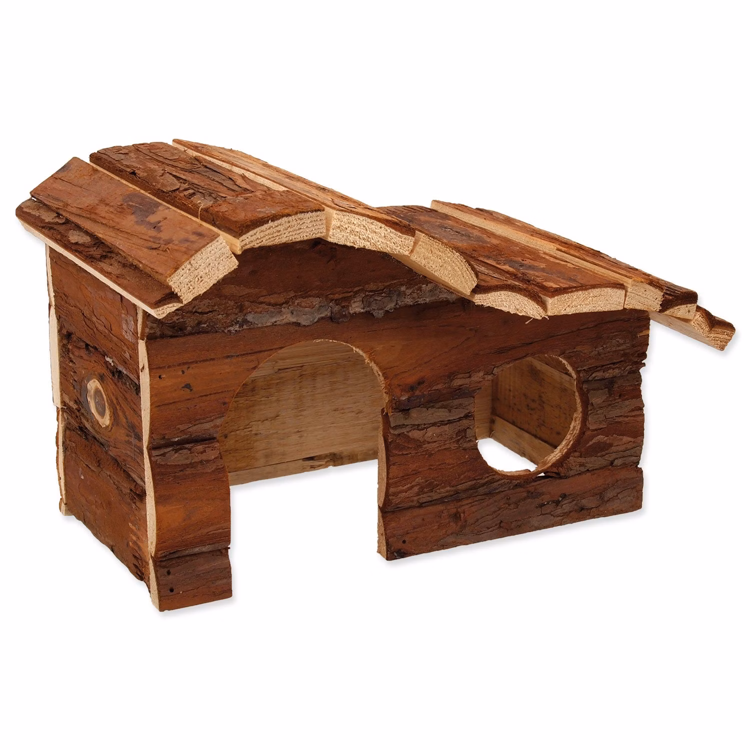 Domček Small Animals Kaskada drevený s kôrou 26,5x16x13,5cm