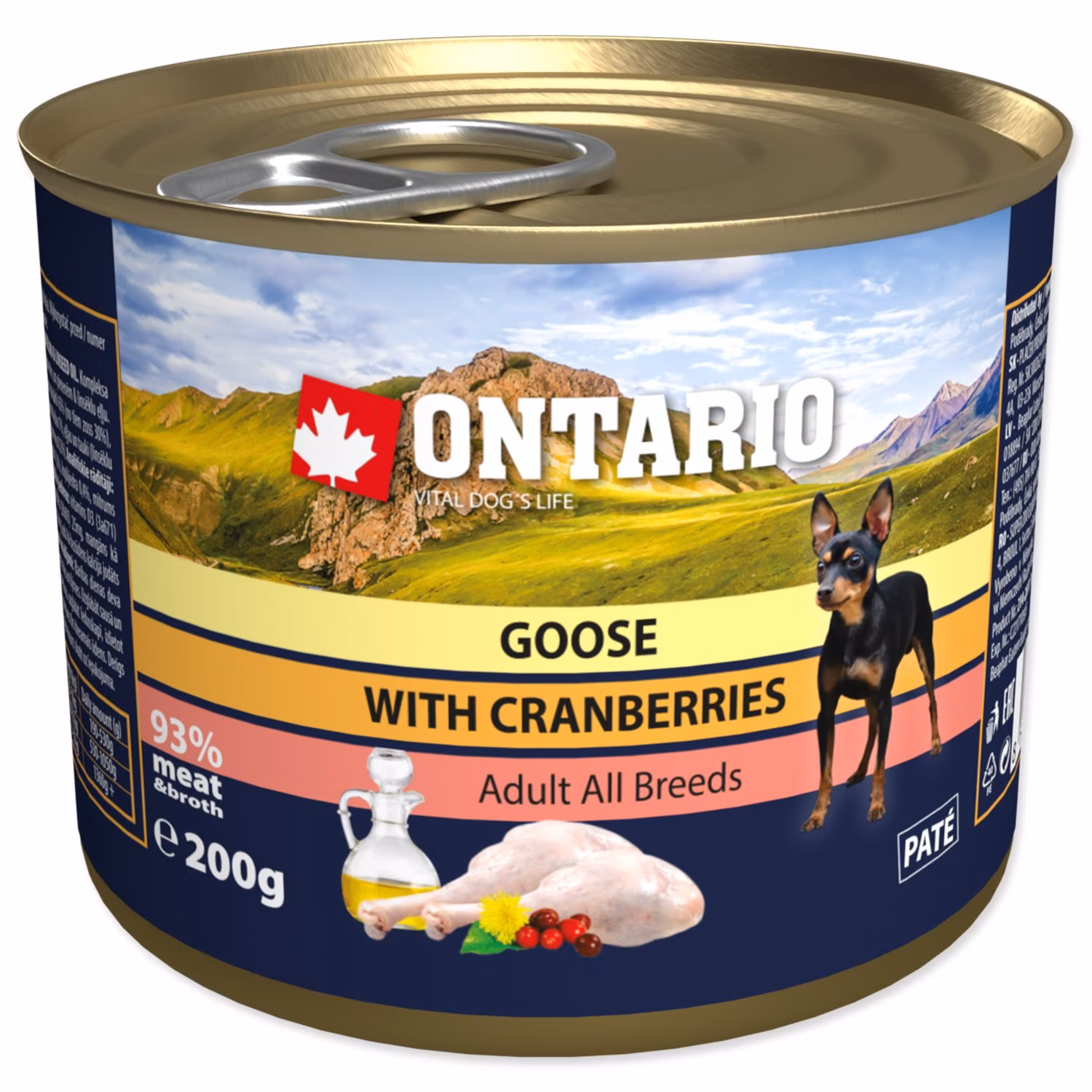 Konzerva Ontario hus s brusnicami 200g