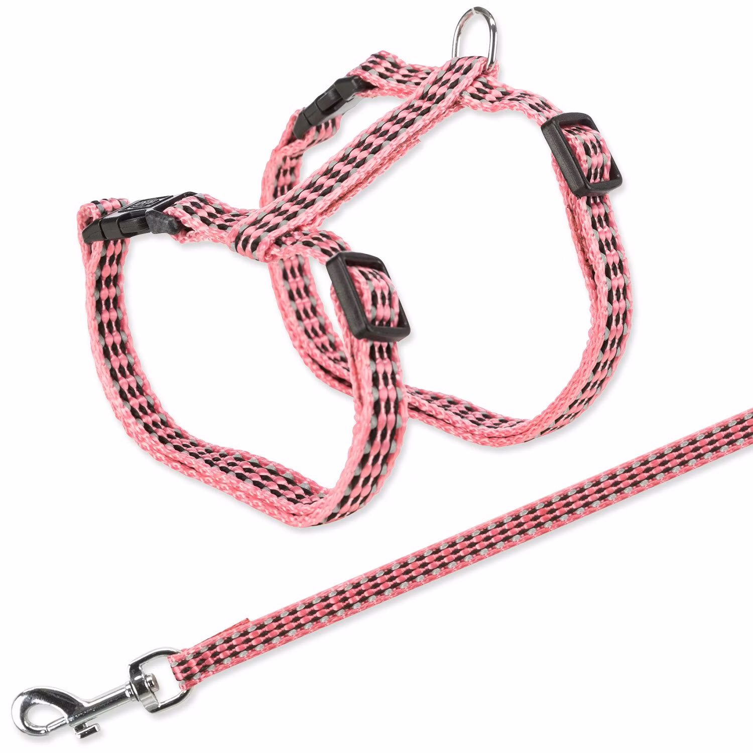 Postroj s vodítkem reflex kov. přezky 22–42cm*10mm 1,20m