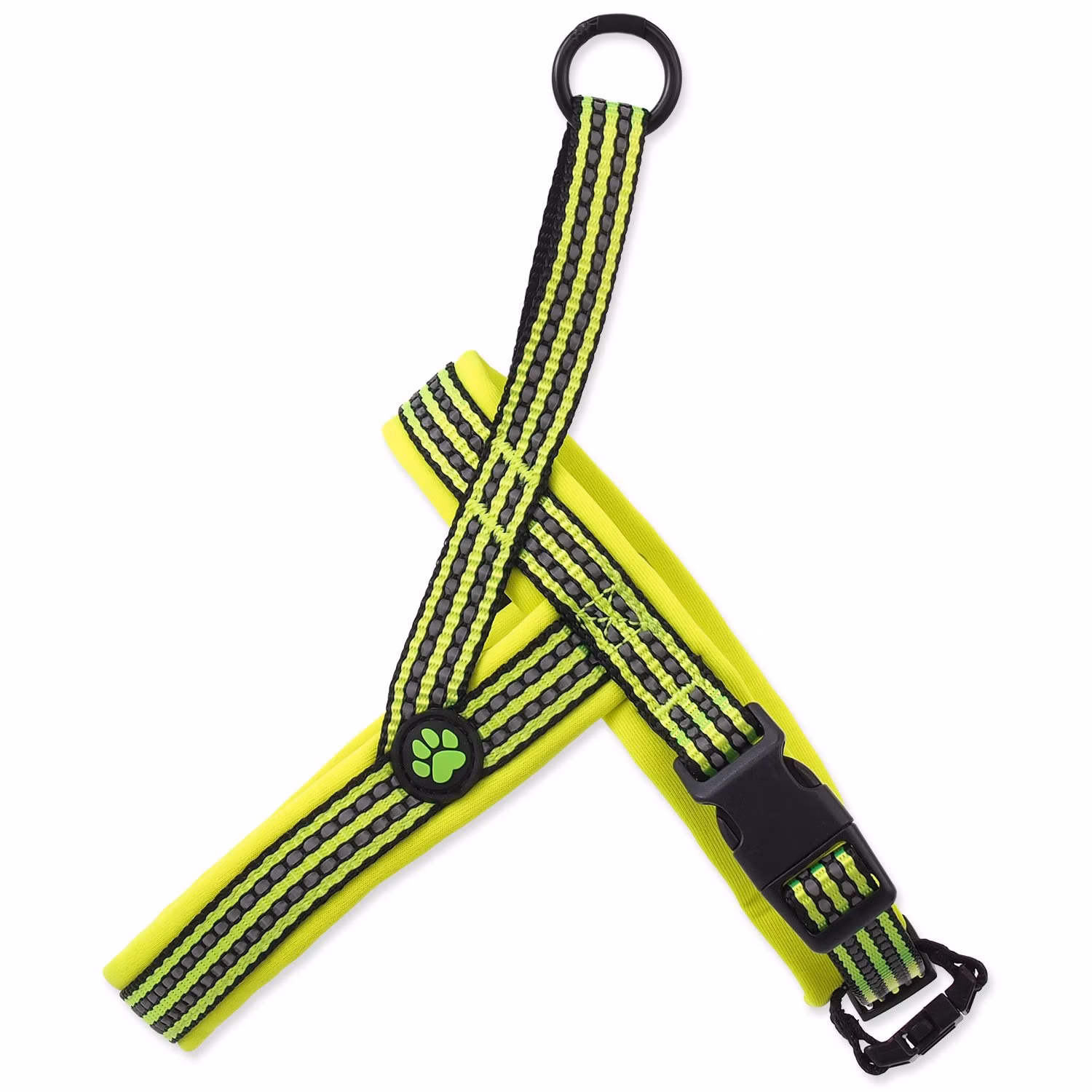 Postroj Active Dog Neoprene S/M limetka 2x52-60cm