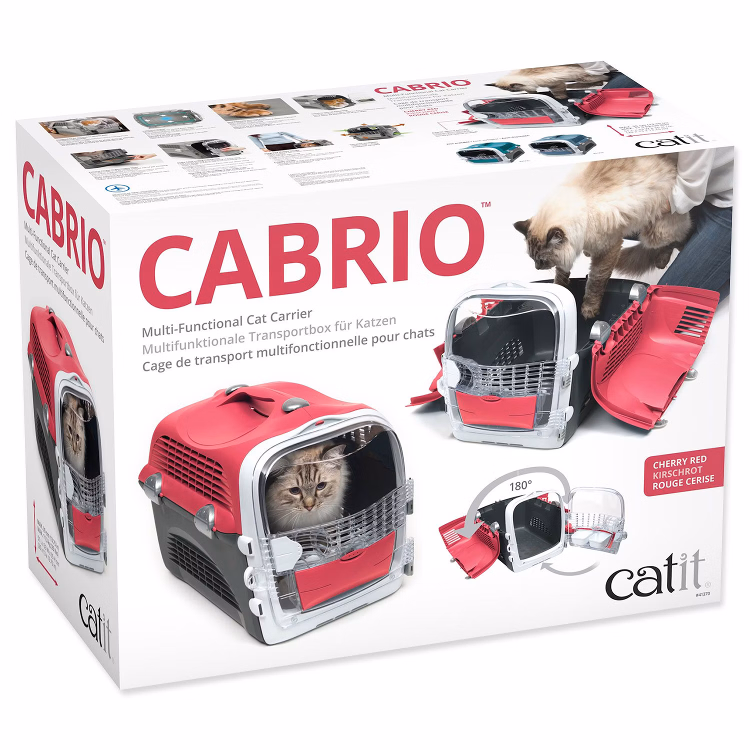 Prepravka Catit Cabrio tmavo červená