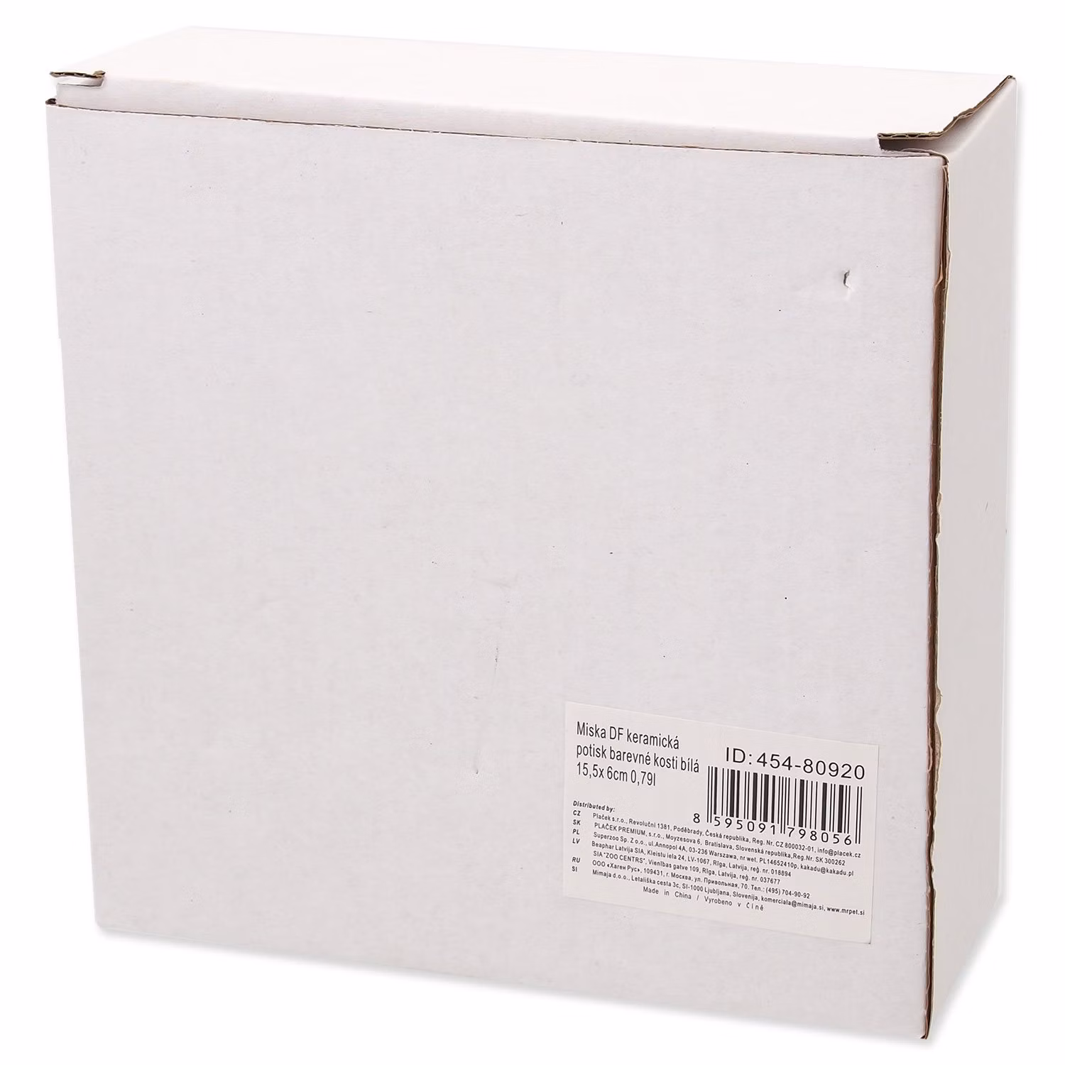 Miska Dog Fantasy keramická potlač farebné kosti biela 15,5x 6cm 790ml