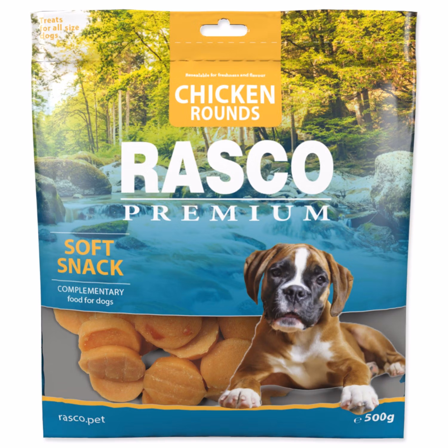 Pochúťka Rasco Premium kuracie kolieska 500g