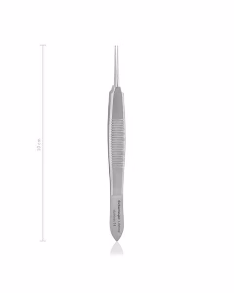 Pinzeta Castroviejo, so zubami 0,5 mm, 100 mm