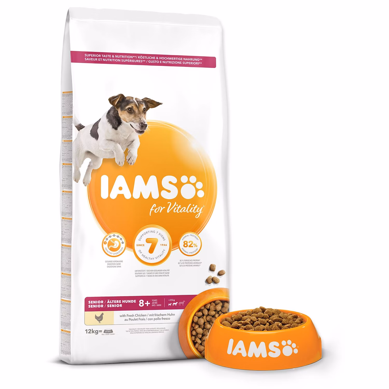 Krmivo IAMS Dog Senior Small & Medium Chicken 12kg