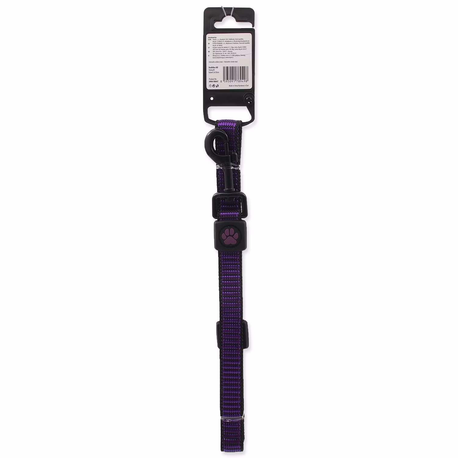 Vodítko Active Dog Strong M fialové 2x120cm