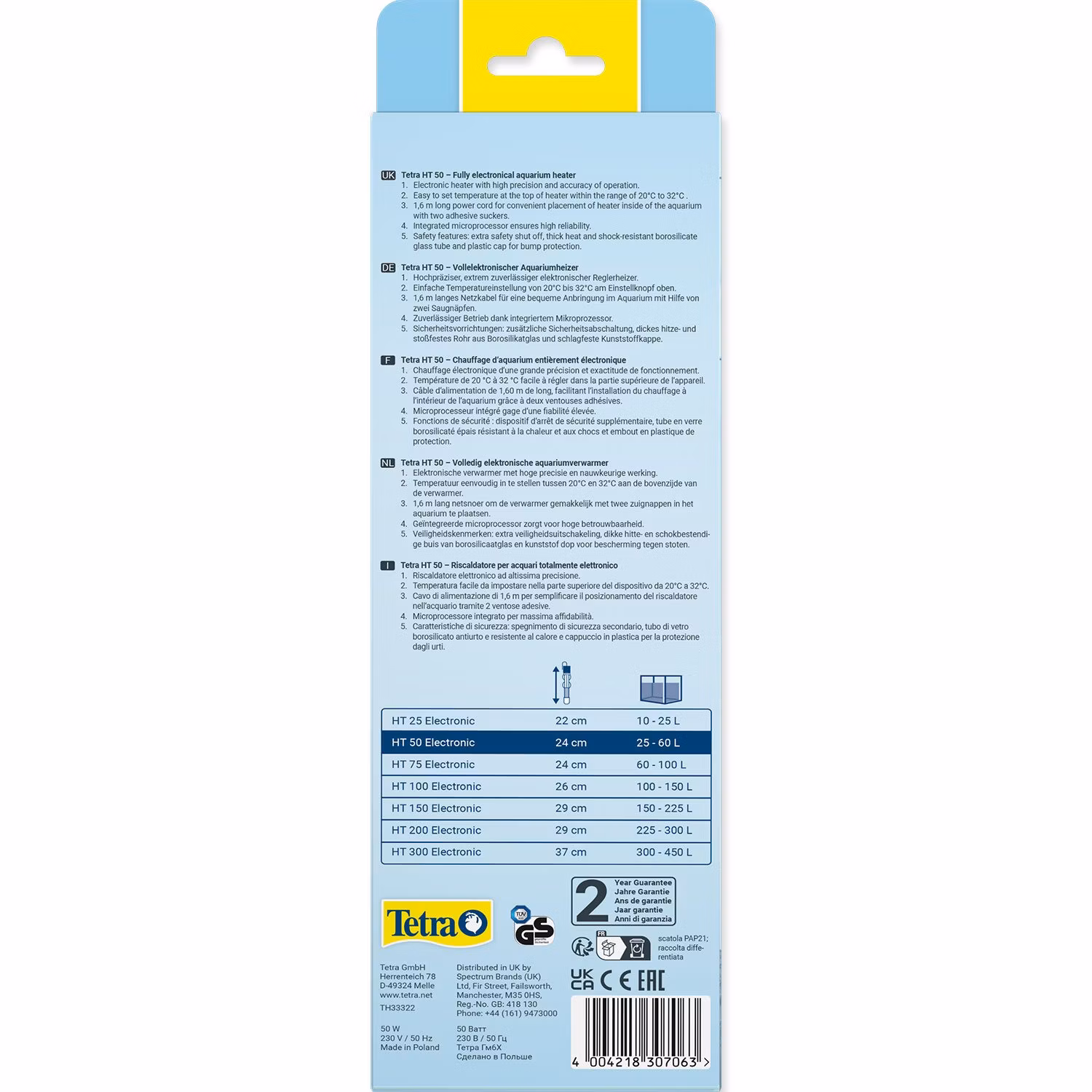 Ohrievač Tetra Electronic HT 50 50W, 25-60l