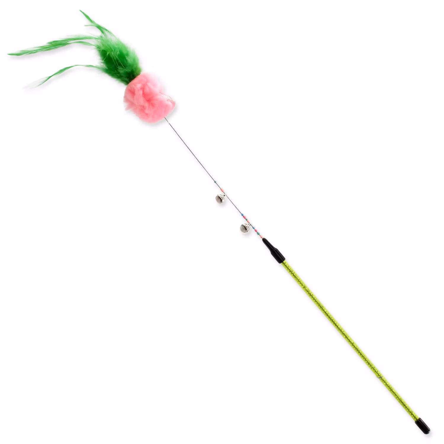 Hračka Magic Cat palička loptička plyš s pierkami 16cm+42cm 24ks