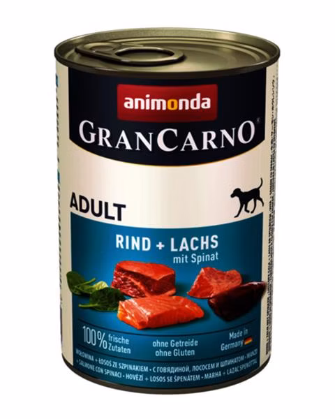 Animonda GRANCARNO® dog adult hovädzie,losos,špenát bal. 6 x 400g konzerva