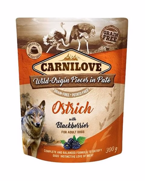 Carnilove dog Kapsička Paté Ostrich with Blackberries 12 x 300 g