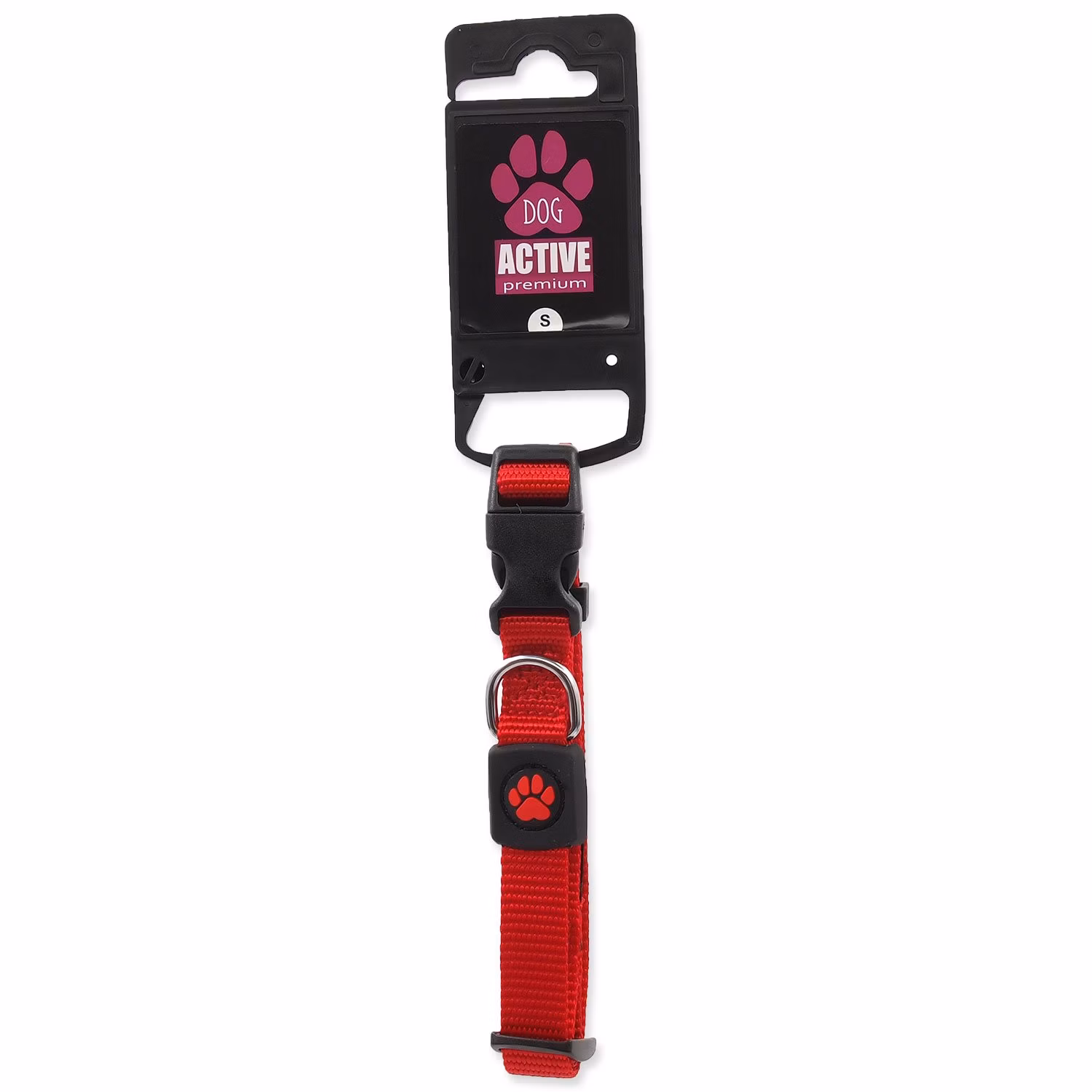 Obojok Active Dog Premium S červený 1,5x27-37cm