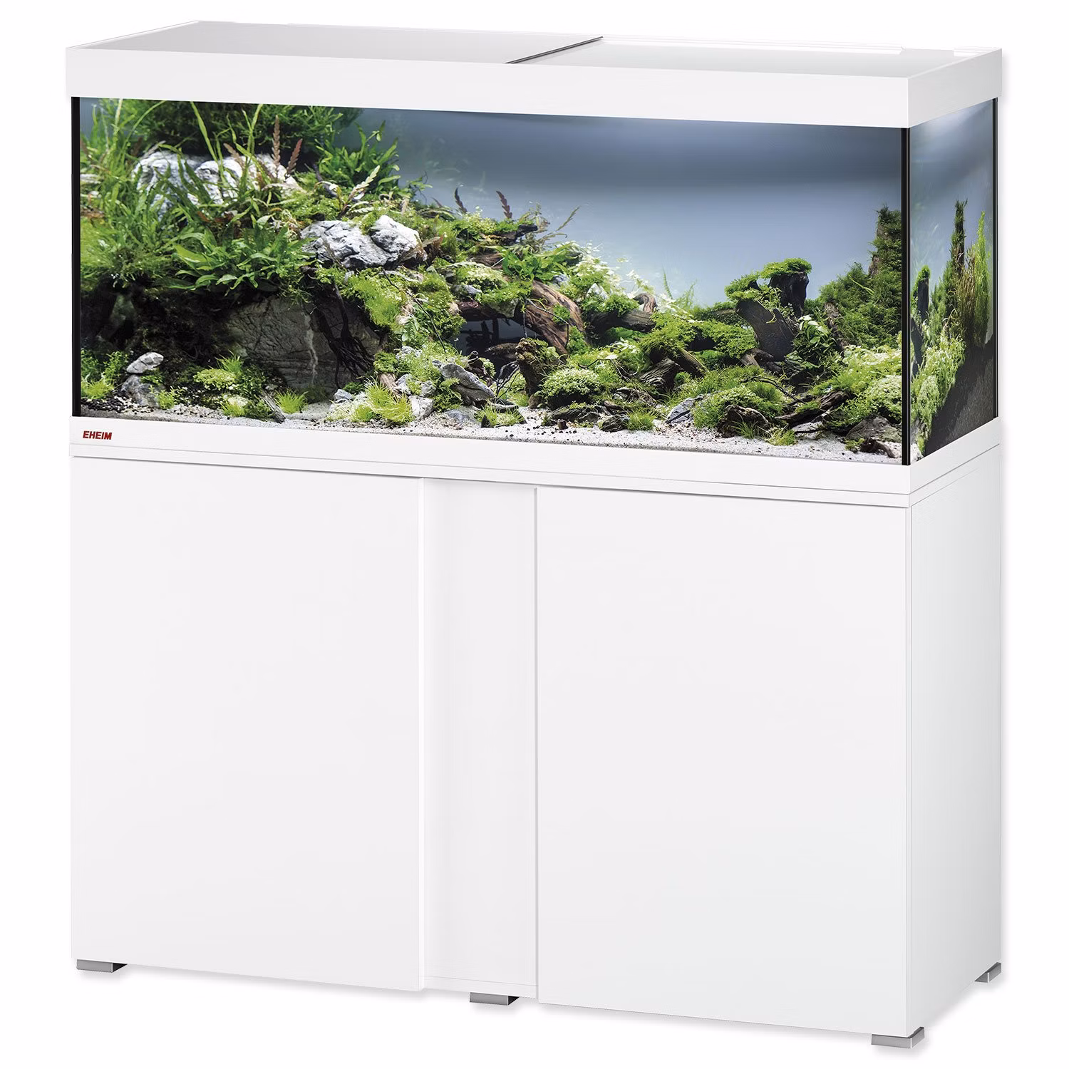 Akvarijný set Eheim so stolíkom Vivaline LED biely 121x41x124 240l