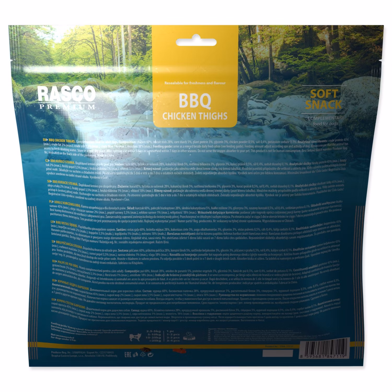 Pochúťka Rasco Premium BBQ Kuracie stehná 500g