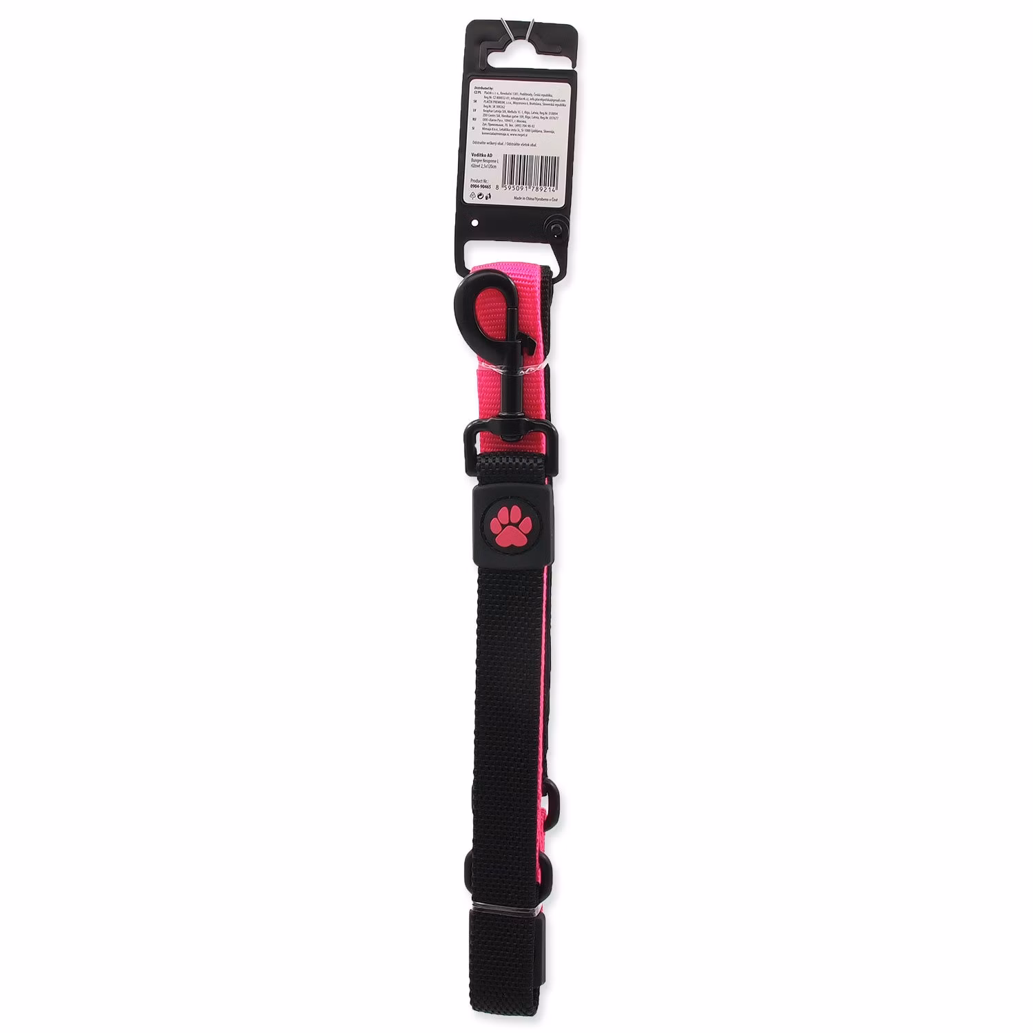 Vodítko Active Dog Bungee Neoprene L ružové 2,5x120cm