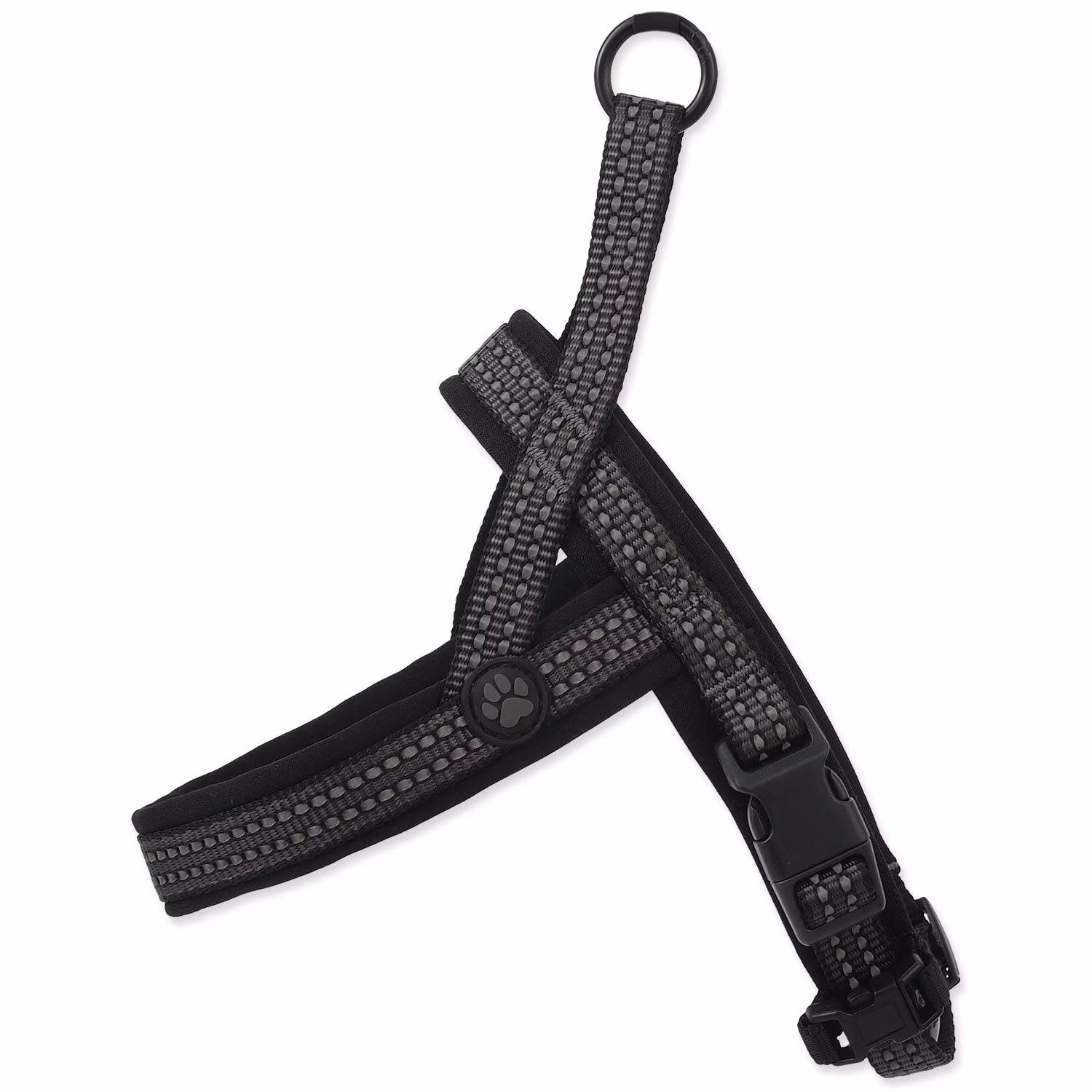 Postroj Active Dog Neoprene M šedý 2x58-70cm